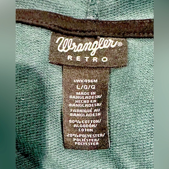 EUC Wrangler Retro Teal & Black Cheetah Hooded Jacket - Picture 14 of 15